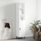 vidaXL Credenza 34,5x34x180 cm in Legno Multistrato Bianco Lucido vidaXL Credenza 34,5x34x180 cm in Legno Multistrato Bianco Lucido