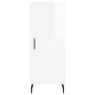 vidaXL Credenza 34,5x34x180 cm in Legno Multistrato Bianco Lucido vidaXL Credenza 34,5x34x180 cm in Legno Multistrato Bianco Lucido