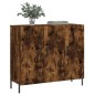 vidaXL Credenza Rovere Fumo 90x34x80 cm in Legno Multistrato vidaXL Credenza Rovere Fumo 90x34x80 cm in Legno Multistrato