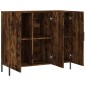 vidaXL Credenza Rovere Fumo 90x34x80 cm in Legno Multistrato vidaXL Credenza Rovere Fumo 90x34x80 cm in Legno Multistrato