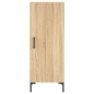 vidaXL Credenza Rovere Sonoma 34,5x34x180 cm in Legno Multistrato