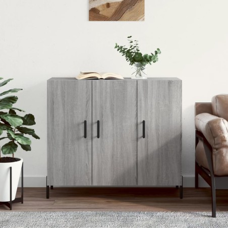 vidaXL Credenza Grigio Sonoma 90x34x80 cm in Legno Multistrato