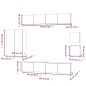 Set Mobili Porta TV 8pz Rovere Sonoma in Legno Multistrato Set Mobili Porta TV 8pz Rovere Sonoma in Legno Multistrato