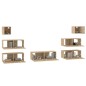 Set di Mobili Porta TV 7 pz Rovere Sonoma in Legno Multistrato Set di Mobili Porta TV 7 pz Rovere Sonoma in Legno Multistrato