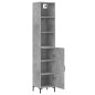 vidaXL Credenza Grigio Cemento 34,5x34x180 cm in Legno Multistrato vidaXL Credenza Grigio Cemento 34,5x34x180 cm in Legno Multistrato