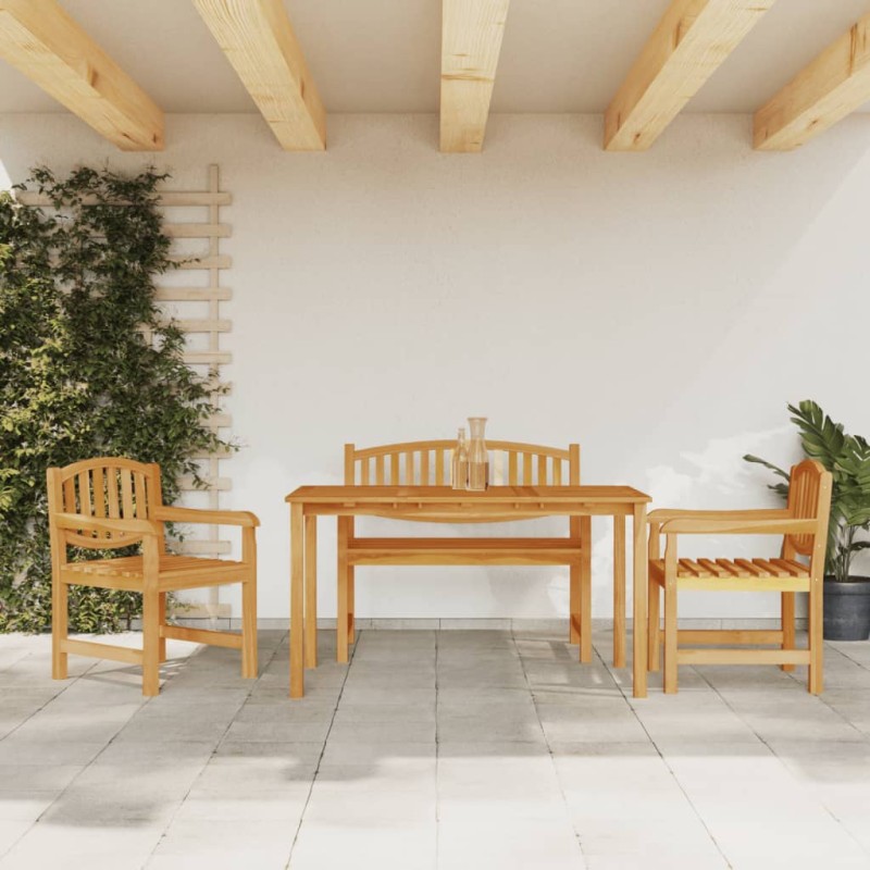 vidaXL Set da Pranzo per Giardino 4 pz in Legno Massello di Teak vidaXL Set da Pranzo per Giardino 4 pz in Legno Massello di Teak