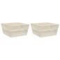 Tavoli da Giardino 2 pz 60x60x30cm in Legno di Abete Impregnato