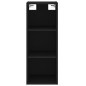 vidaXL Credenza Nera 34,5x34x180 cm in Legno Multistrato vidaXL Credenza Nera 34,5x34x180 cm in Legno Multistrato