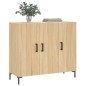 vidaXL Credenza Rovere Sonoma 90x34x80 cm in Legno Multistrato vidaXL Credenza Rovere Sonoma 90x34x80 cm in Legno Multistrato