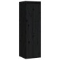 Mobili Porta TV 5 pz Neri in Legno Massello di Pino Mobili Porta TV 5 pz Neri in Legno Massello di Pino