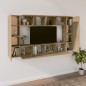 vidaXL Set Mobili Porta TV 8pz Rovere Sonoma in Legno Multistrato