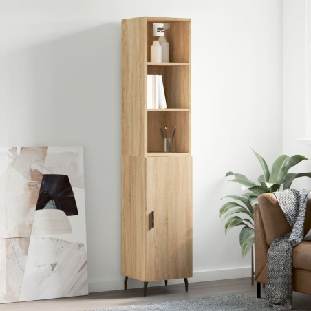 vidaXL Credenza Rovere Sonoma 34,5x34x180 cm in Legno Multistrato