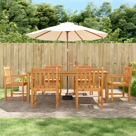 vidaXL Set da Pranzo da Giardino 7 pz in Legno Massello di Acacia
