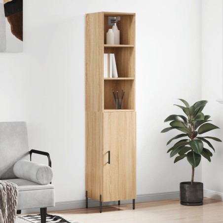 vidaXL Credenza Rovere Sonoma 34,5x34x180 cm in Legno Multistrato