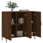 vidaXL Credenza Rovere Marrone 90x34x80 cm in Legno Multistrato vidaXL Credenza Rovere Marrone 90x34x80 cm in Legno Multistrato