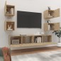 Set di Mobili Porta TV 6 pz Rovere Sonoma in Legno Multistrato Set di Mobili Porta TV 6 pz Rovere Sonoma in Legno Multistrato