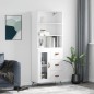 vidaXL Credenza Bianco Lucido 69,5x34x180 cm in Legno Multistrato vidaXL Credenza Bianco Lucido 69,5x34x180 cm in Legno Multistrato