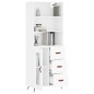 vidaXL Credenza Bianco Lucido 69,5x34x180 cm in Legno Multistrato vidaXL Credenza Bianco Lucido 69,5x34x180 cm in Legno Multistrato