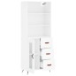 vidaXL Credenza Bianco Lucido 69,5x34x180 cm in Legno Multistrato vidaXL Credenza Bianco Lucido 69,5x34x180 cm in Legno Multistrato