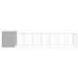 vidaXL Casetta Cani Corsa Grigio Chiaro 214x865x181 cm Acciaio Zincato