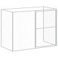 vidaXL Casetta Cani Corsa Grigio Chiaro 214x865x181 cm Acciaio Zincato