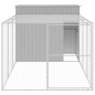 vidaXL Casetta Cani Corsa Grigio Chiaro 214x457x181 cm Acciaio Zincato