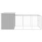vidaXL Casetta Cani Corsa Grigio Chiaro 214x457x181 cm Acciaio Zincato