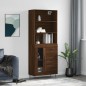 vidaXL Credenza Rovere Marrone 69,5x34x180 cm in Legno Multistrato vidaXL Credenza Rovere Marrone 69,5x34x180 cm in Legno Multistrato