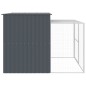 vidaXL Casetta Cani con Corsa Antracite 214x253x181 cm Acciaio Zincato