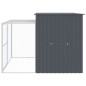 vidaXL Casetta Cani con Corsa Antracite 214x253x181 cm Acciaio Zincato