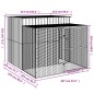 vidaXL Casetta Cani con Corsa Antracite 214x253x181 cm Acciaio Zincato