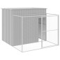 vidaXL Casetta Cani Corsa Grigio Chiaro 214x253x181 cm Acciaio Zincato