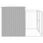 vidaXL Casetta Cani Corsa Grigio Chiaro 214x253x181 cm Acciaio Zincato