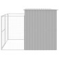 vidaXL Casetta Cani Corsa Grigio Chiaro 214x253x181 cm Acciaio Zincato
