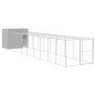 vidaXL Casetta Cani Corsa Grigio Chiaro 214x1069x181cm Acciaio Zincato