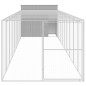vidaXL Casetta Cani Corsa Grigio Chiaro 214x1069x181cm Acciaio Zincato