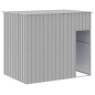 vidaXL Casetta Cani Corsa Grigio Chiaro 214x1069x181cm Acciaio Zincato
