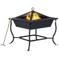 vidaXL Braciere Nero 42x42x45 cm in Acciaio vidaXL Braciere Nero 42x42x45 cm in Acciaio