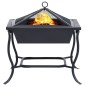 vidaXL Braciere Nero 42x42x45 cm in Acciaio vidaXL Braciere Nero 42x42x45 cm in Acciaio