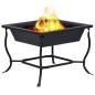vidaXL Braciere Nero 42x42x45 cm in Acciaio vidaXL Braciere Nero 42x42x45 cm in Acciaio
