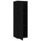 Pensili Neri 2 pz 30x30x100 cm in Legno Massello di Pino Pensili Neri 2 pz 30x30x100 cm in Legno Massello di Pino