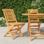 vidaXL Sedie da Giardino Pieghevole 2pz 47x63x90cm Legno Massello Teak vidaXL Sedie da Giardino Pieghevole 2pz 47x63x90cm Legno Massello Teak