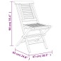 vidaXL Sedie da Giardino Pieghevole 2pz 47x63x90cm Legno Massello Teak vidaXL Sedie da Giardino Pieghevole 2pz 47x63x90cm Legno Massello Teak