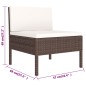 vidaXL Set Divani da Giardino 2 pz con Cuscini in Polyrattan Marrone vidaXL Set Divani da Giardino 2 pz con Cuscini in Polyrattan Marrone