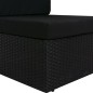 Divano Modulare a 2 Posti in Polyrattan Nero Divano Modulare a 2 Posti in Polyrattan Nero