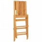 vidaXL Sedie da Giardino Pieghevoli 2pz 47x61x90cm Legno Massello Teak vidaXL Sedie da Giardino Pieghevoli 2pz 47x61x90cm Legno Massello Teak