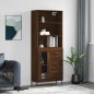vidaXL Credenza Rovere Marrone 69,5x34x180 cm in Legno Multistrato vidaXL Credenza Rovere Marrone 69,5x34x180 cm in Legno Multistrato