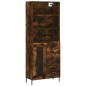 vidaXL Credenza Rovere Fumo 69,5x34x180 cm in Legno Multistrato vidaXL Credenza Rovere Fumo 69,5x34x180 cm in Legno Multistrato
