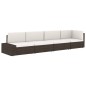 Divano Modulare a 2 Posti in Polyrattan Nero Divano Modulare a 2 Posti in Polyrattan Nero