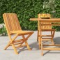 vidaXL Sedie da Giardino Pieghevoli 2pz 47x47x89cm Legno Massello Teak vidaXL Sedie da Giardino Pieghevoli 2pz 47x47x89cm Legno Massello Teak